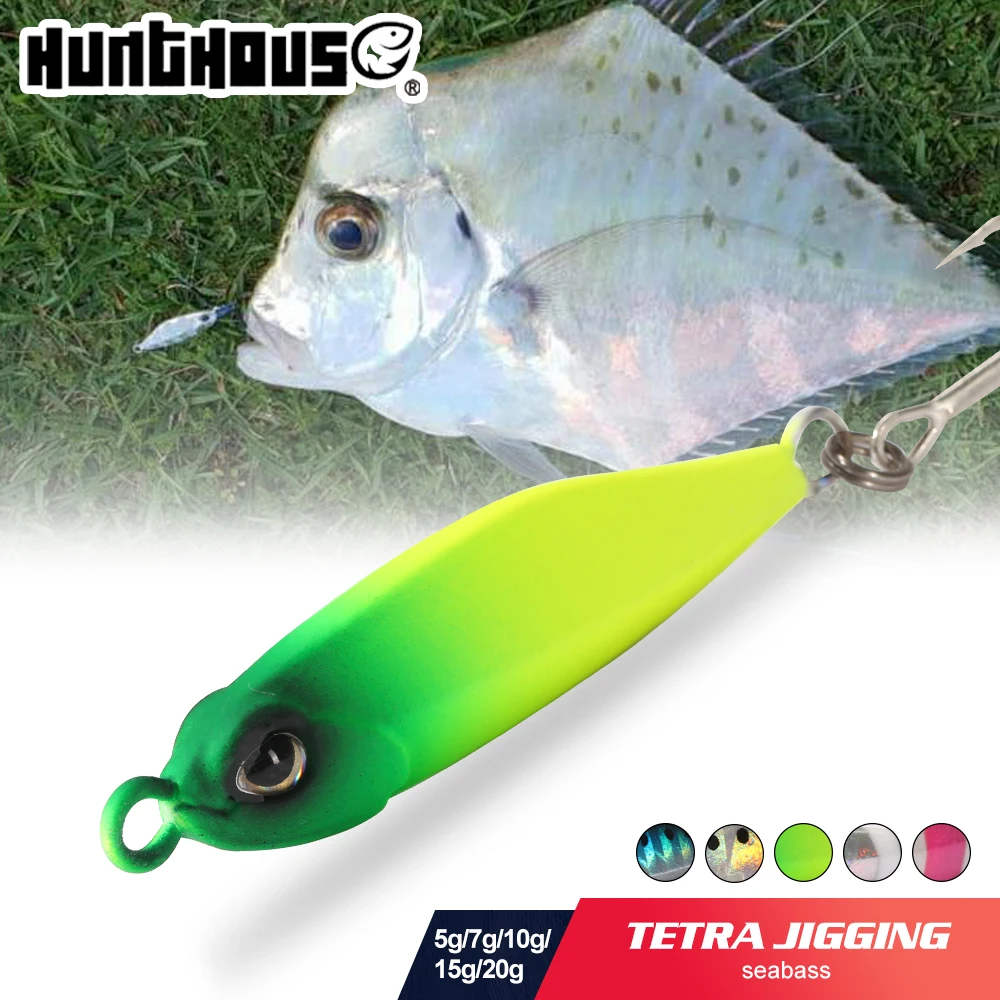 

Hunthouse Micro Metal Jig Fishing Lure Sinking Hard Bait Slow Pitch Spoon Jinning 5g 7g 10g 15g 20g Long Casting Fish Tackle