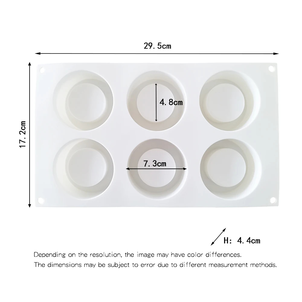 Силиконовая Круглая формочка для кексов 6 цветов |