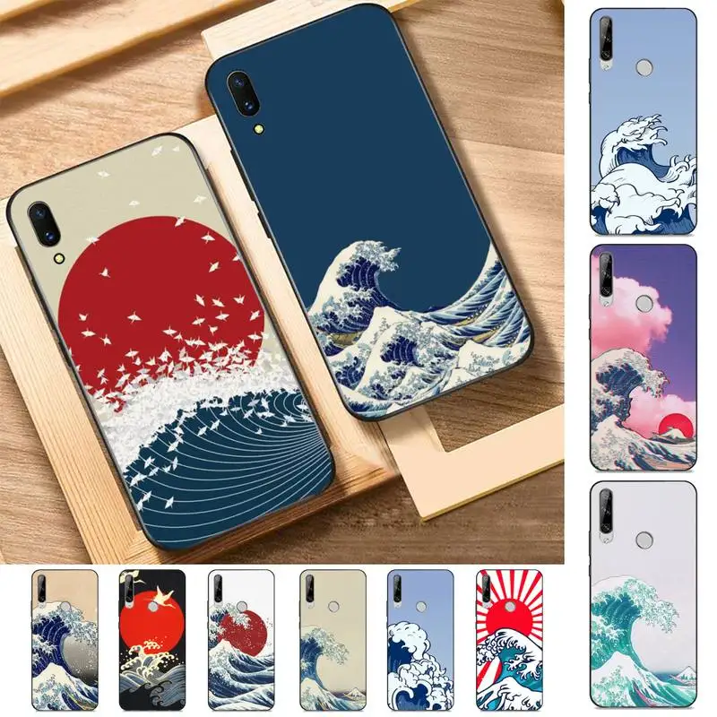 

Wave Art Phone Case for Huawei Y 6 9 7 5 8s prime 2019 2018 enjoy 7 plus