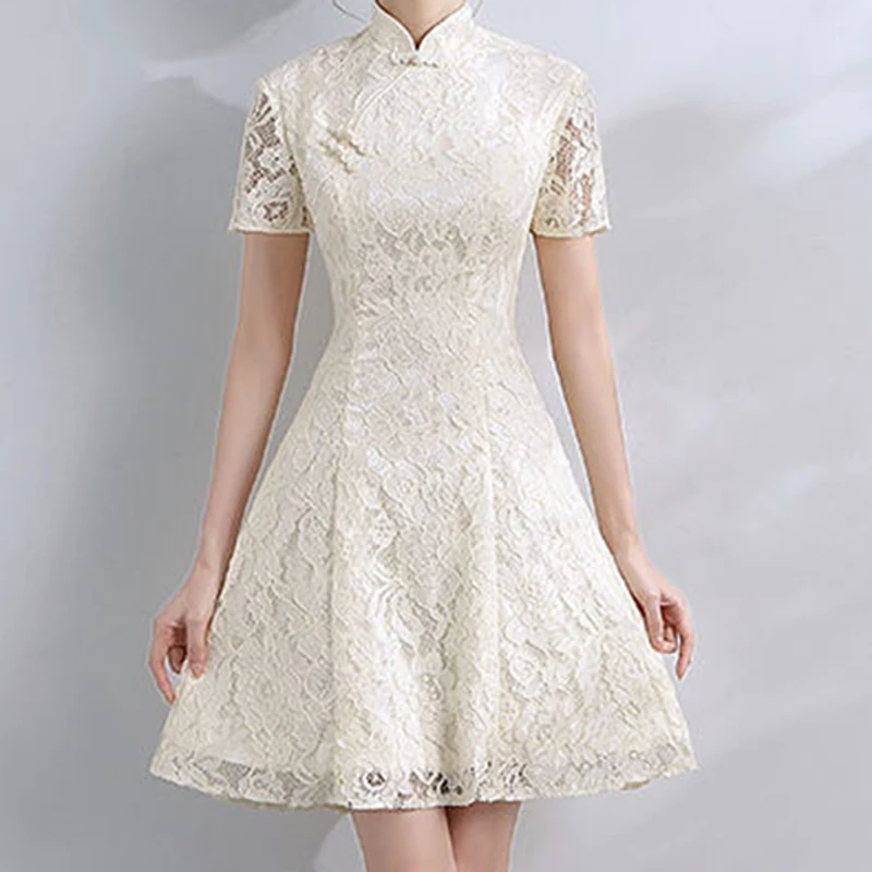 

Cheongsam 2022 new improved cheongsam dress skirt daily short girl fashion small dress slim dress female women clothes