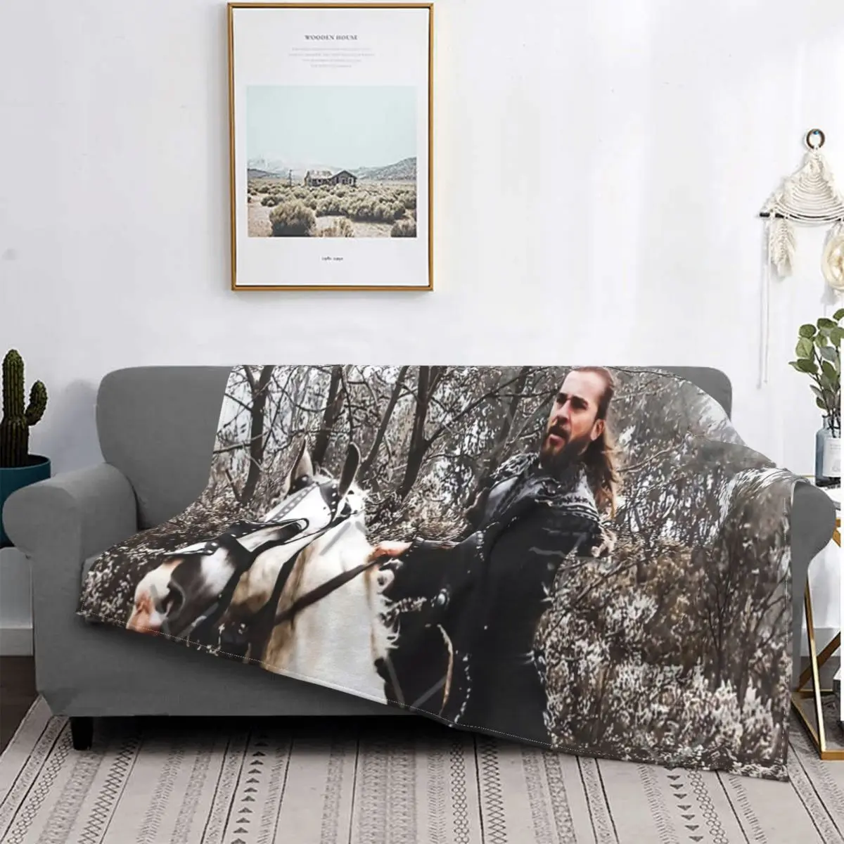 

Ertugrul-colcha a cuadros para cama, manta térmica, moderna