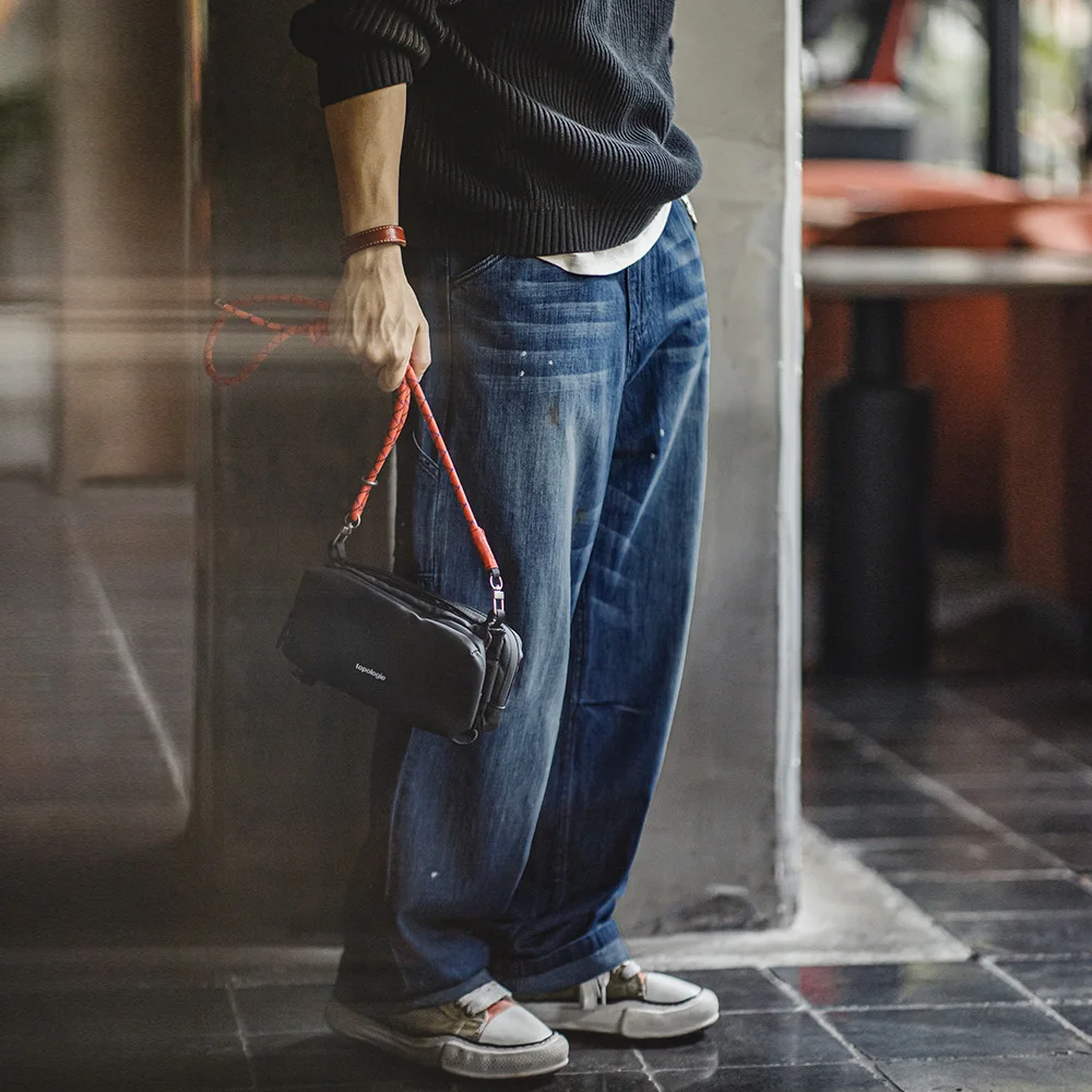 Мужские джинсы в стиле ретро Maden свободные прямые из хлопка с эффектом потертости