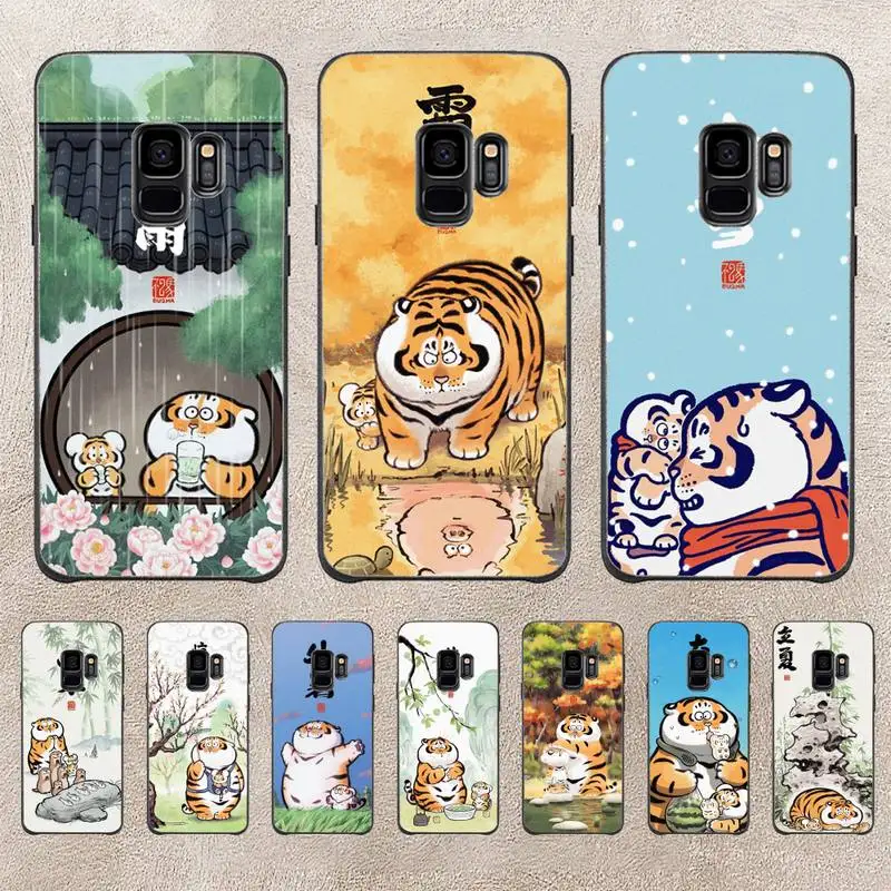 

Cartoon Retro Tiger Phone Case For Samsung Galaxy J200 J2 Prime J2 Pro J6 2018 J250 J4 Plus J415 J5 Prime J7