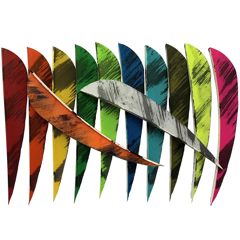 

25 Pcs/lot ONTFIHS 4 Inch Feathers for Arrows Drop Fletching Archery Accessories Arrow Feather Ink Painting Fletching Hunting