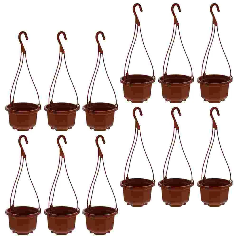 

12 Sets Chlorophytum Pot Planter Pots Indoor Plants Hanging Flower Basket Decorate Flowerpot Outdoor Plastic Baskets