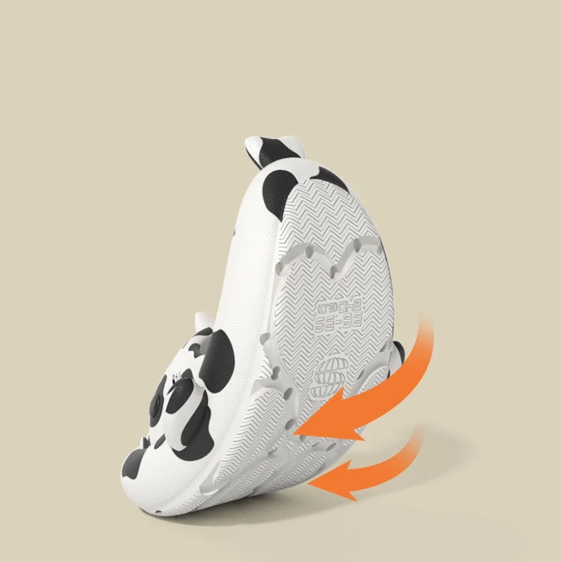 Funny Graffiti Cow Shark Slipper Women's Non Slip Home Shoes Ultra Weightlight Flip Flop Woman Cloud Boat Slipper Big Size 43 44