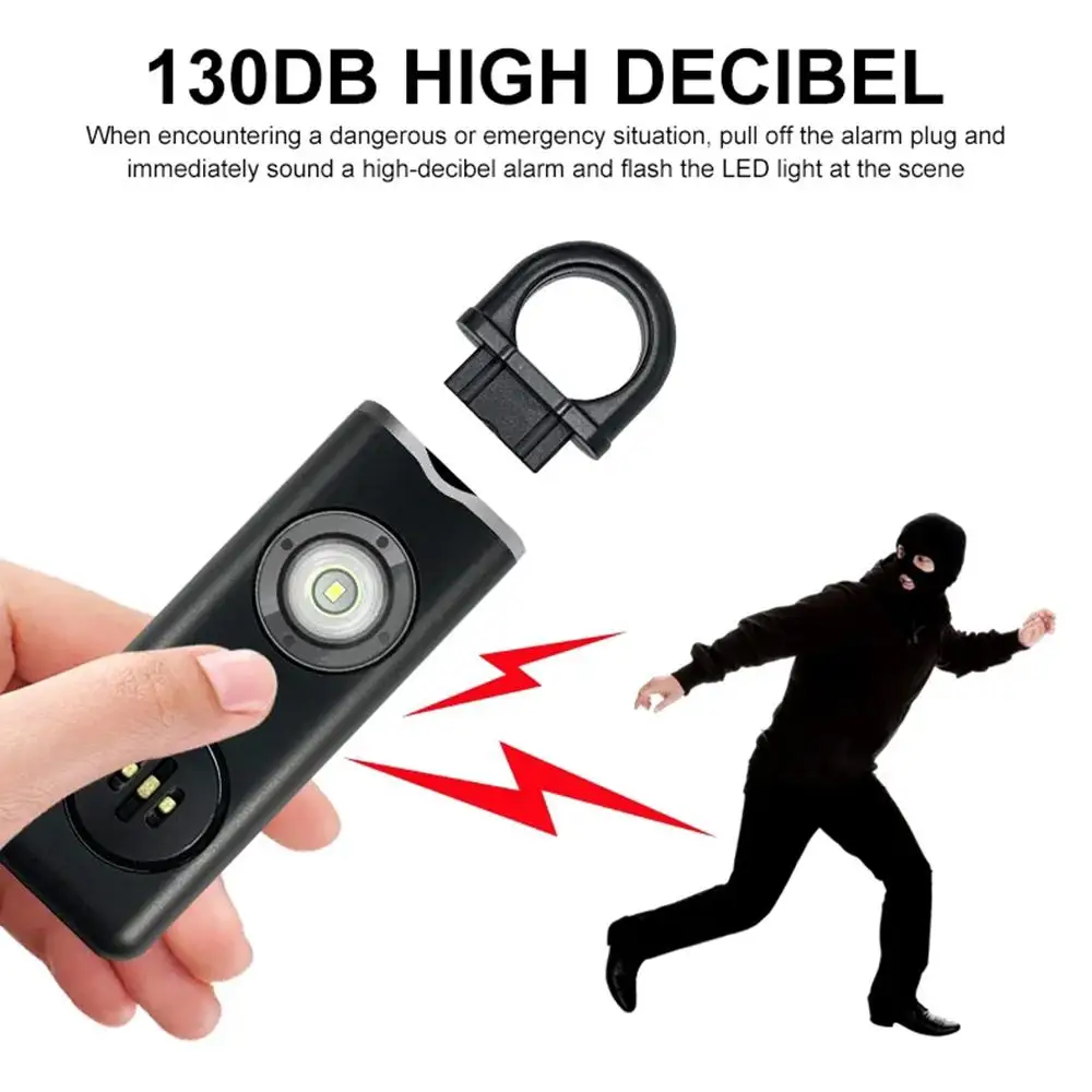 

Alarm 130db Anti-wolf Alert For Girl Child Women Carrying Scream Loud Panic Alarm Emergency Alarm Keychain G9u6