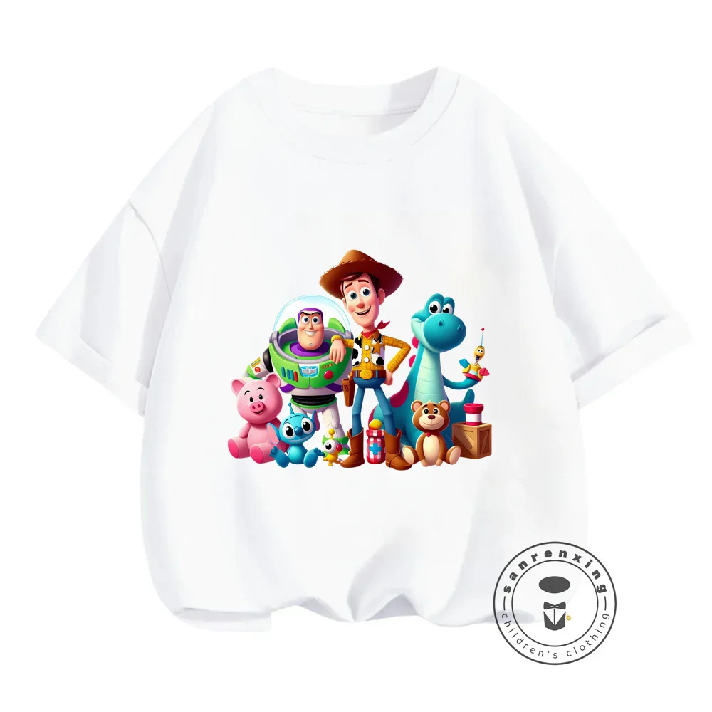 Детские футболки с героями Диснея История игрушек мягкие свободные необычным