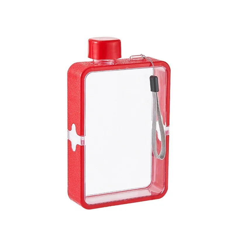 

13Oz 380Ml Creative A5 Paper Square Flat Kettle Adult Student Outdoor Portable Sports Bottles Internet Celebrity Ins Style Cup