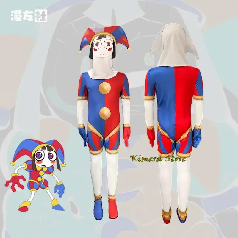 Pomni Косплей удивительный цифровой мультяшный костюм/подставка для косплея rabaza Jax