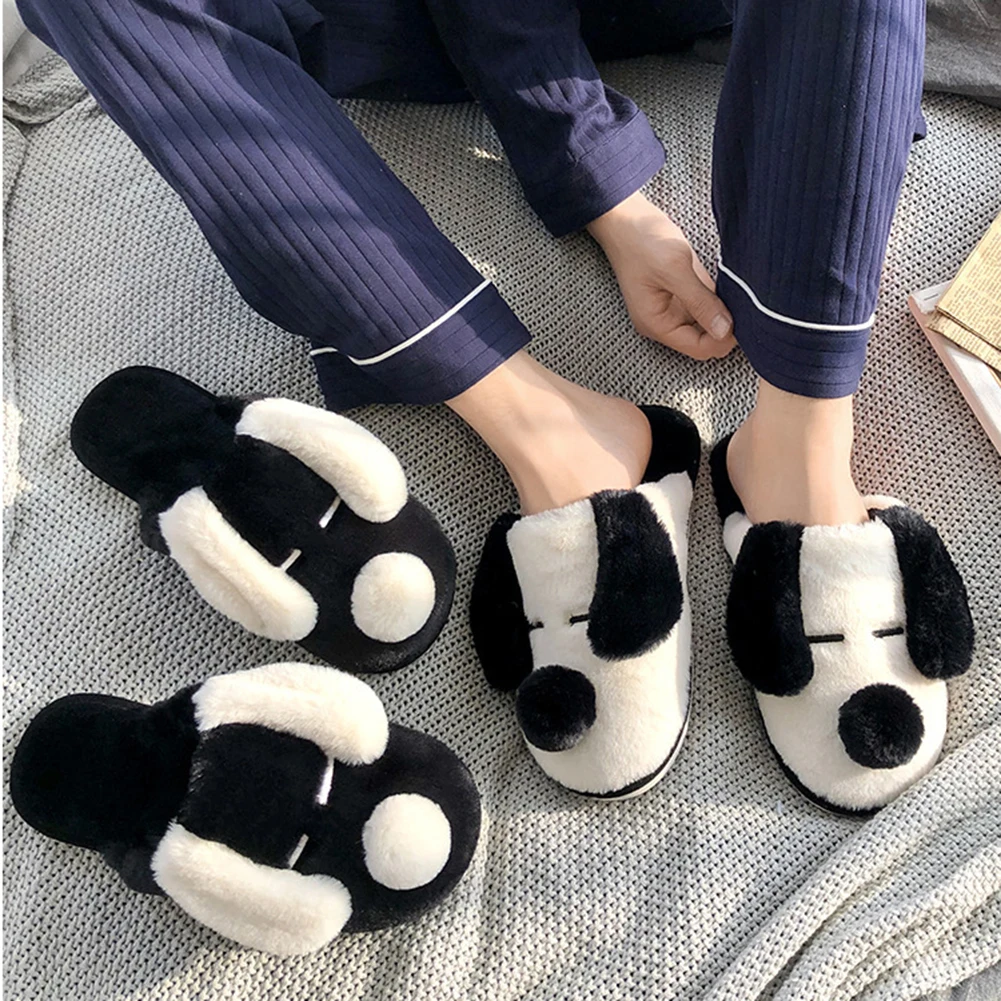 

Симпатичные женские зимние теплые мягкие Флисовые Тапочки с противоскользящей подошвой, плюшевая Уютная домашняя обувь для мужчин