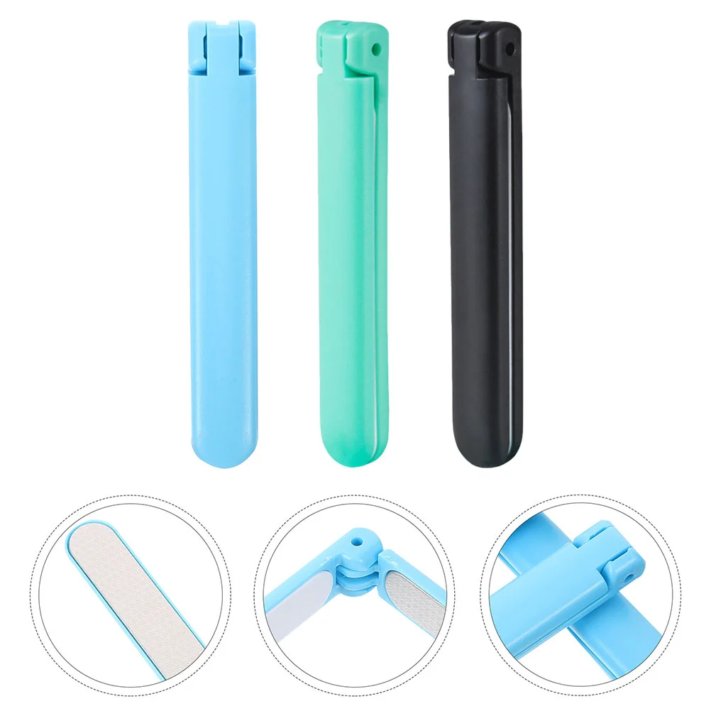 3 шт. пилочка для ногтей складная маленькие пилочки маникюрные шлифовки пилочек