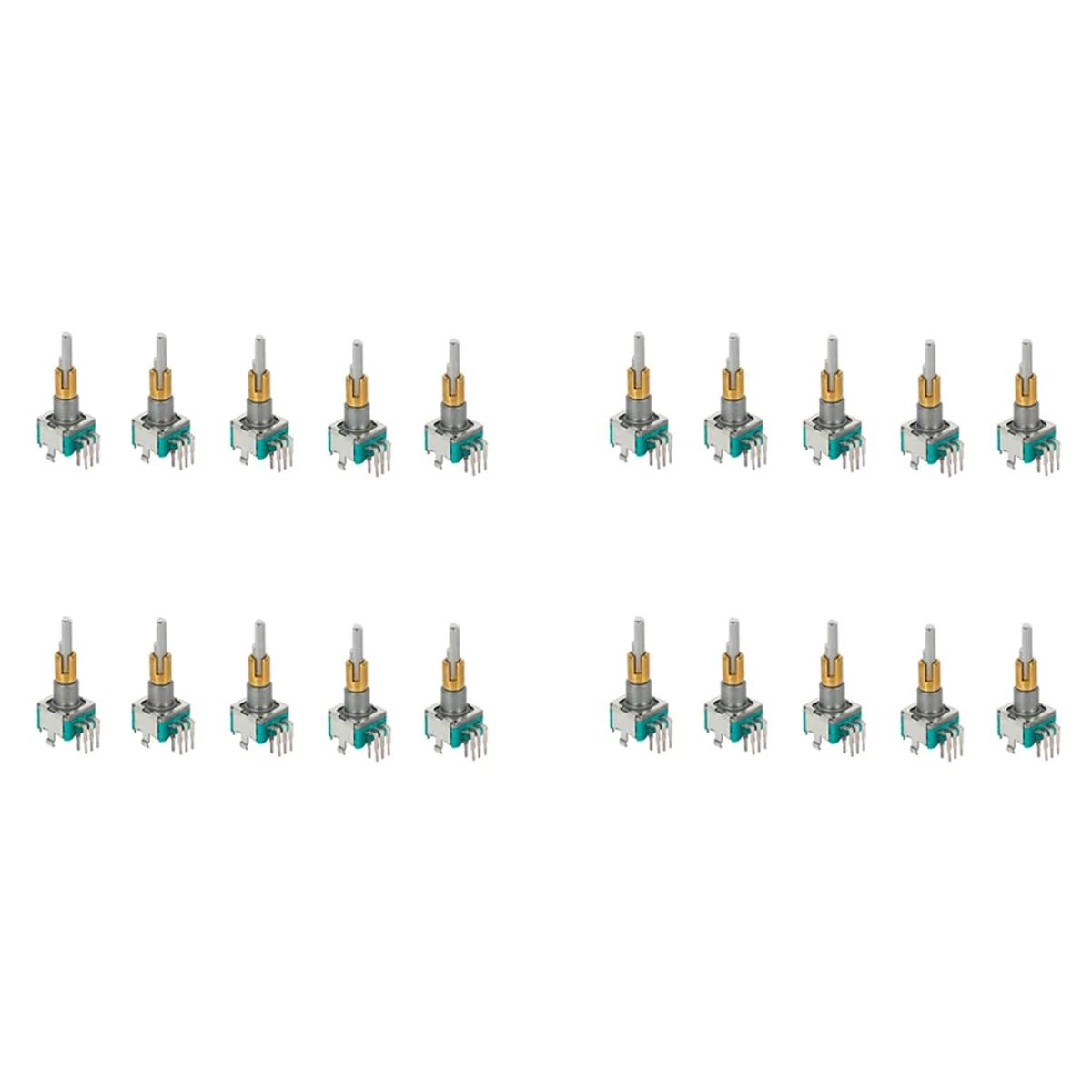 20 шт. двухосный кодировщик EC11EBB24C03 с переключателем 30 позиционирование 15