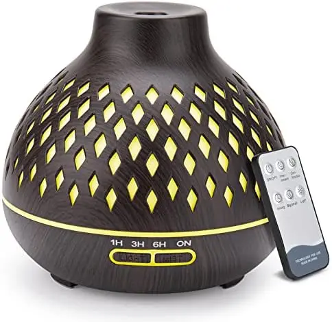 

Difusor de Aceite Esencial de aromaterapia , humidificador de Aire perfumado de 400 ml con Control Remoto de Niebla fría, con L