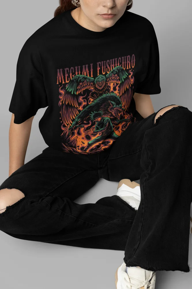 Футболка Megumi Fushiguro футболка JJK Gojo Toji Sukuna аниме