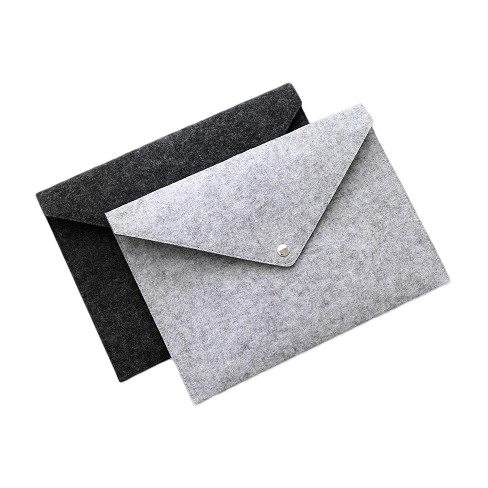 

2 Felt File Folder Portable A4 Folders Paper Portfolio Case Letter Envelope Document Bag for Office Home School Briefcase