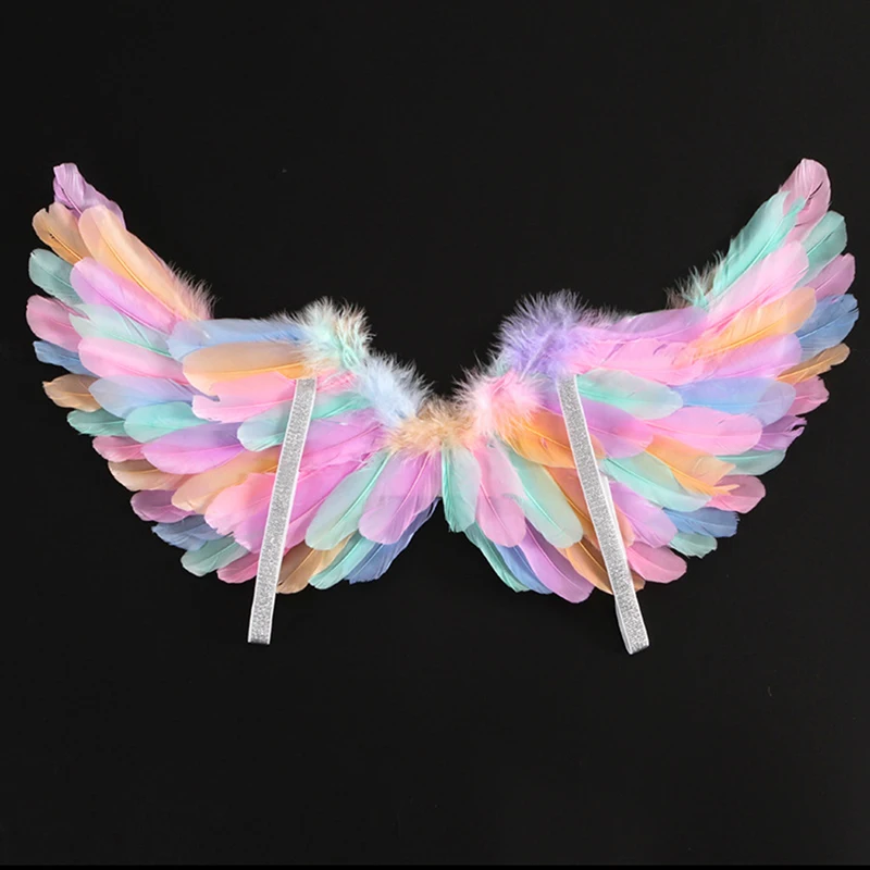 Swallow Colorful Angel Feather Wings Halo Magic Wands Cosplay Elastic Straps Kids Adult Wedding Halloween Christmas Birthday Par
