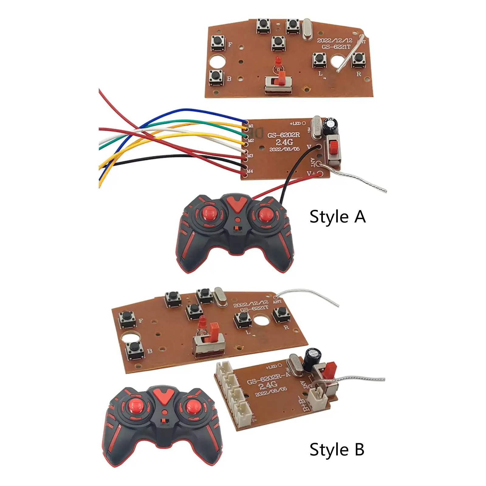 

Transmitter Board Receiver Board Radio System.4GHz 7CH with RC for Ship RC Hobby Car Model Trucks Modification