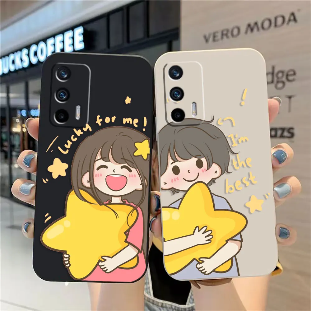 

Case For OPPO Realme 10 9 8 8I C30 C31 C33 C35 C55 GT NEO 2 3 5 NARZO 50 5G Case Funda Shell Stars Cartoon Couple Boys And Girls