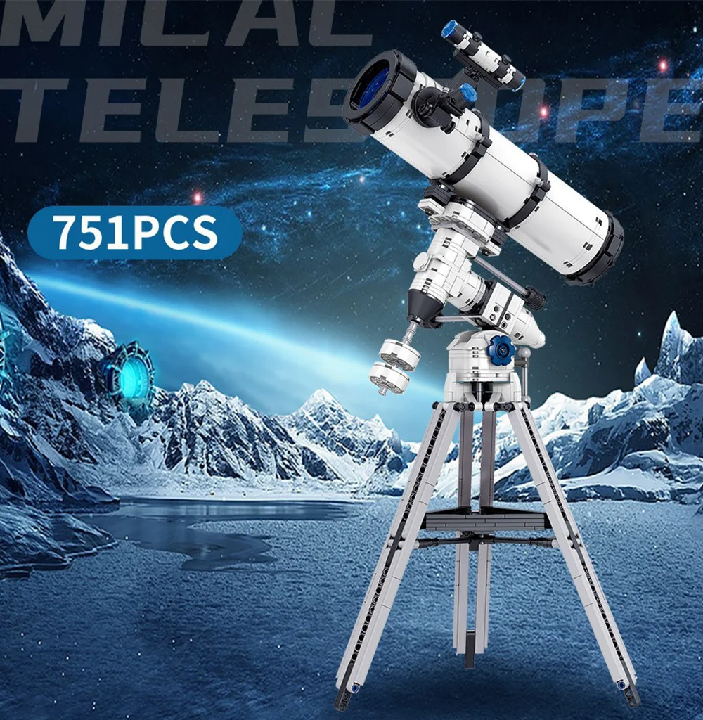 

751pcs simulazione telescopio astronomico Mini Building Blocks MOC Micro mattoni modello bambini assemblano giocattoli per bambi