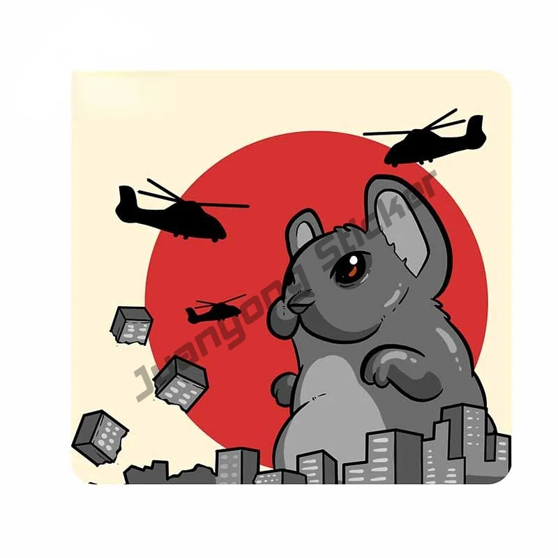 

Chinchilla Monster City Anime Car Stickers for Bumper Windshield Laptop Scratch-Proof Exterior SUV Fine Decal Graphic PVC13x13cm