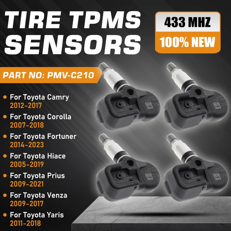 

PMVC210 Датчик давления в шинах TPMS для Toyota Camry Corolla Fortuner Hiace Prius Venza Yaris Highlander Sienna 433 МГц 4260742020