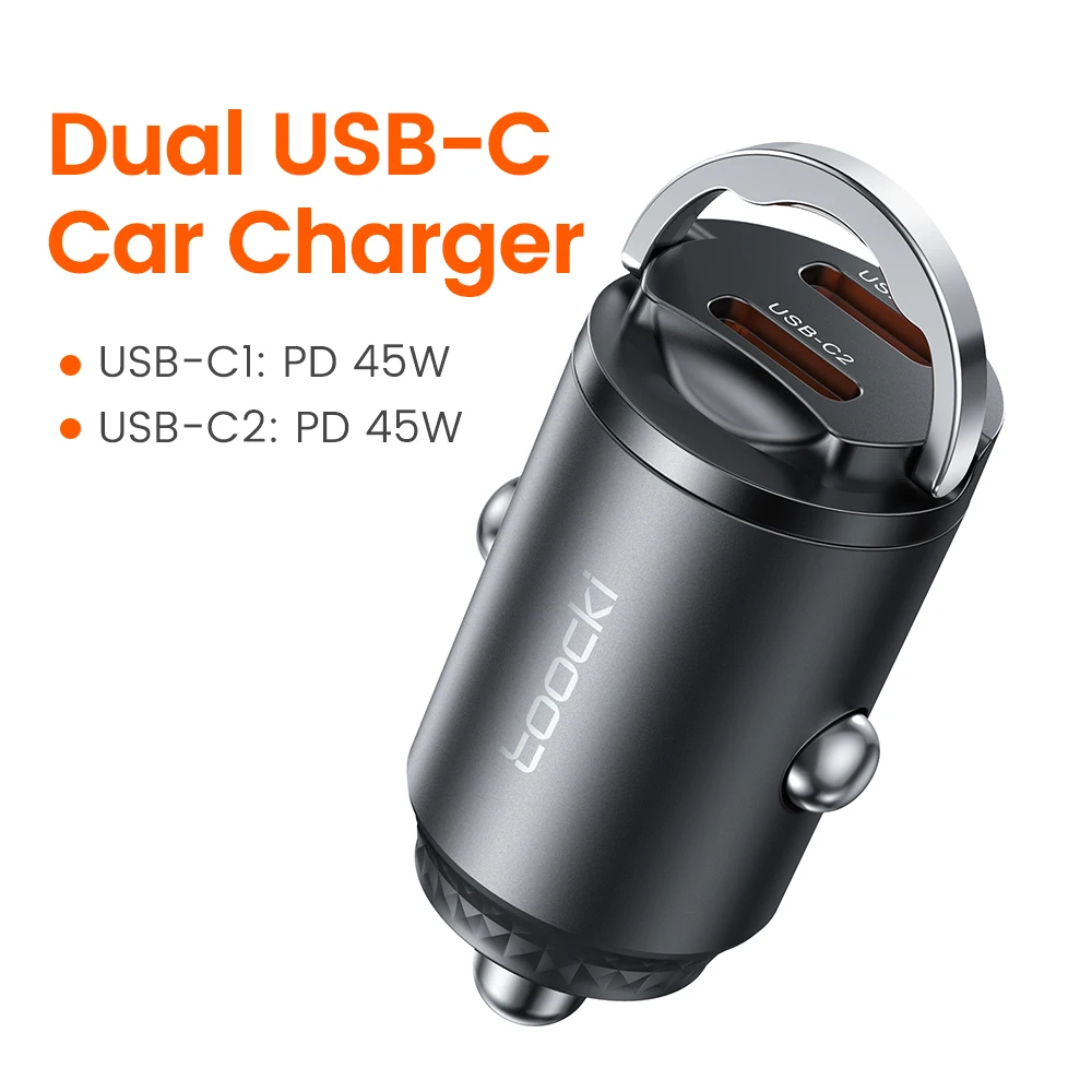 

Toocki 45 Вт USB C Автомобильное зарядное устройство Быстрое зарядное устройство PD QC 3.0 PPS 33 Вт Тип C Автомобильное зарядное устройство для телефона для iPhone 15 14 Huawei Xiaomi Samsung S23