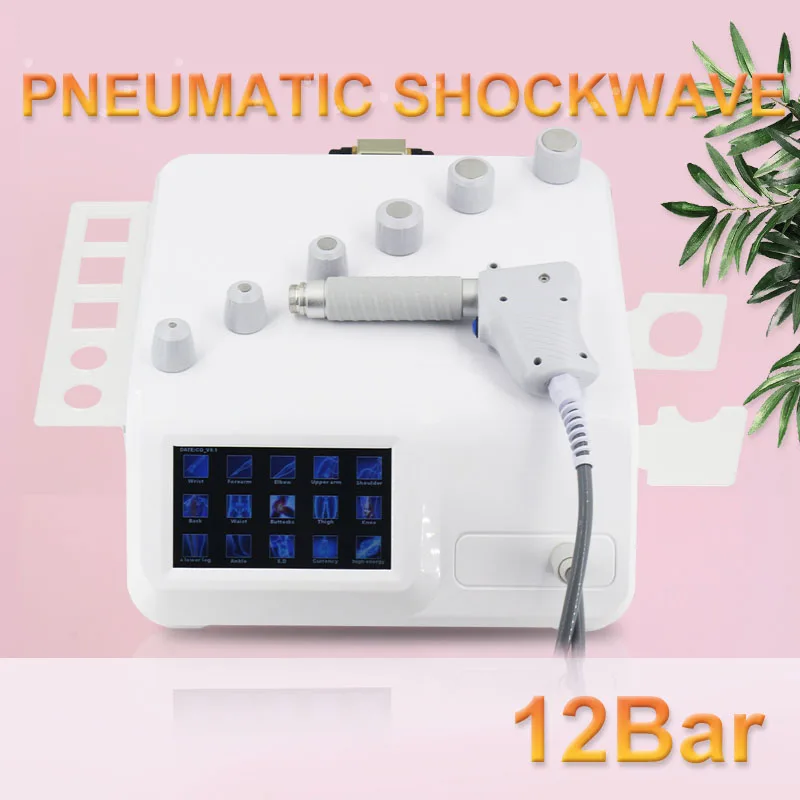 

Pneumatic Shockwave Therapy Machine For ED Treatment And Plantar Fasciitis Pain Relief Professional Shock Wave 12 Bar Massager