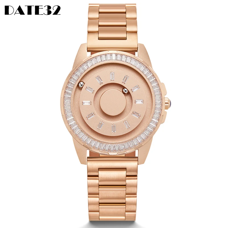 

New Concept Watches Rose Gold Luxury Zircon Iced Out Jewels Crystal Moissanite inlaid Men Women Male High Quality Designer Watch