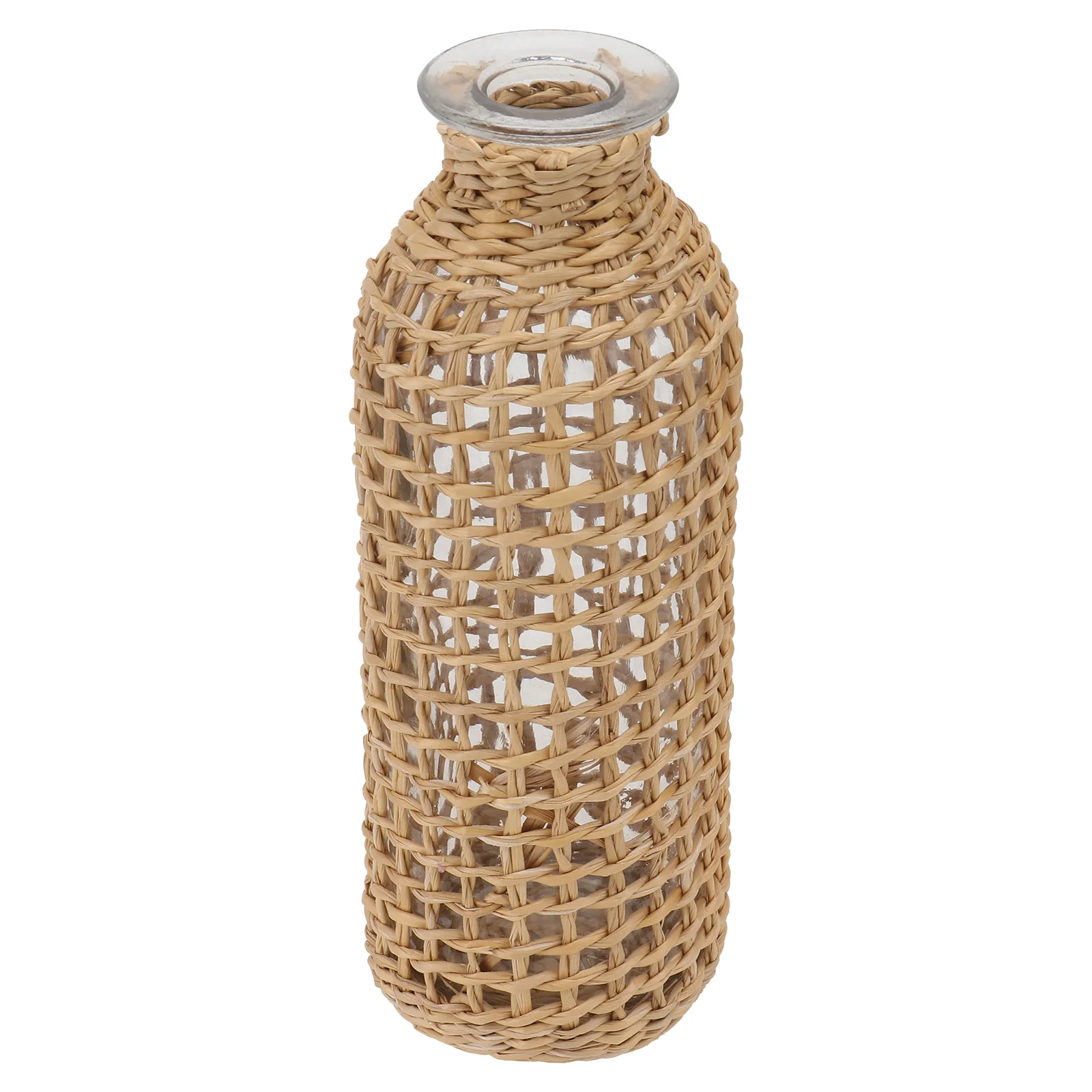 

Vase Flowerpot Budbottle Rattan Wicker Dry Floor Large Woven Centerpieces Round Clay Container Rustic Tall Planters Bouquet