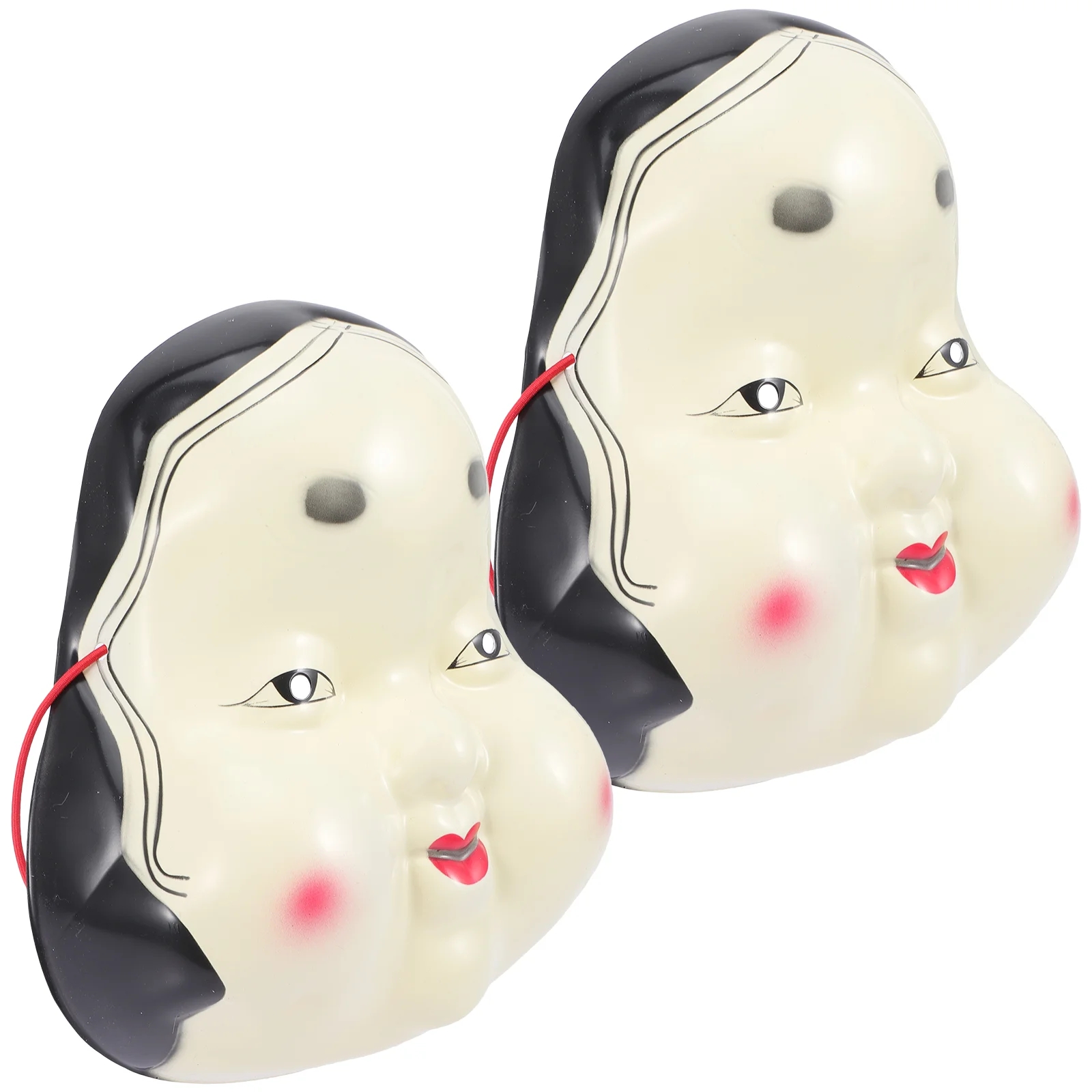 

2 Pcs Role Play Outfits Cosplay Mask For Men Funny Japanese-style Anime Plastic Face Party Costume Accessories Man