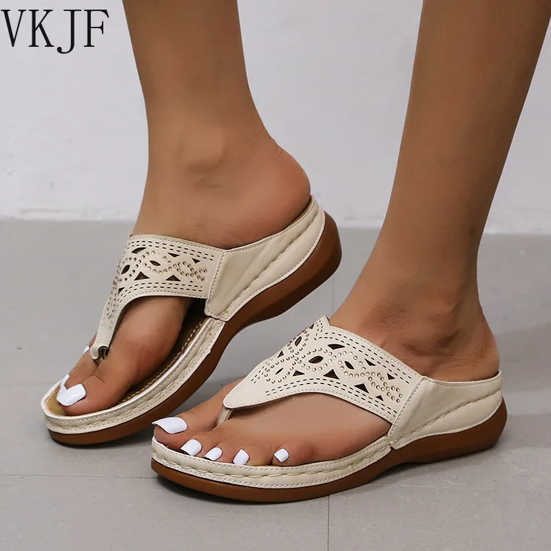

Women Sandals Summer Casual Shoes for Women 2022 Solid Color Slip On Feminine Slippers Slides Ladies Comfortable Zapatos Mujer
