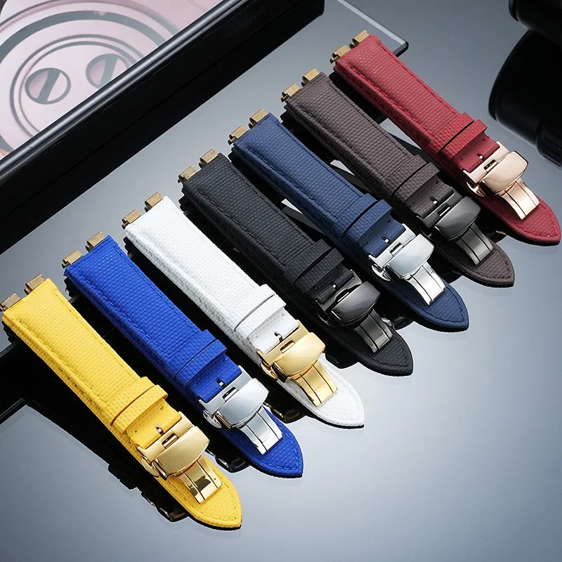 Фото Высококачественный ремешок из фторкаучука FKM для серии PIAGET POLO G0A31159/38159, аксессуар для часов, 21 мм. №1
