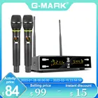 Беспроводной микрофон G-MARK X320FM, профессиональный микрофон для караоке, Регулируемая частота, металлический корпус, 80 м, для сцены, канала, вечеринки, свадьбы