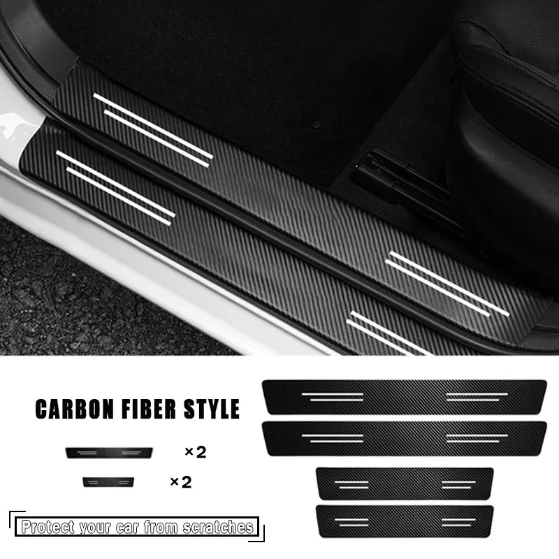 

Car Universal Door Sill Door Edge Protect Stickers for Mitsubishi Mirage Lancer Ex Pajero 2 Outlander Montero V20 80 Accessories