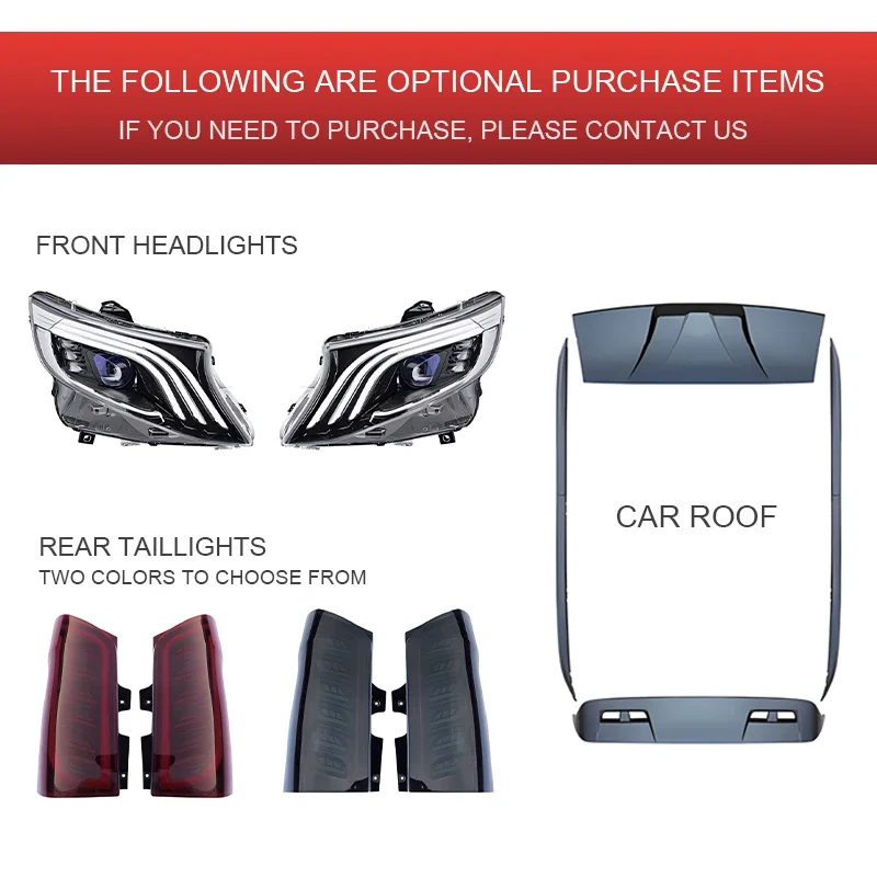 Пена AMG-стильная для Mercedes Benz Vito W447 V-klase karosseries-комплект V260 VITO Nutzfahrzeug-обновленный