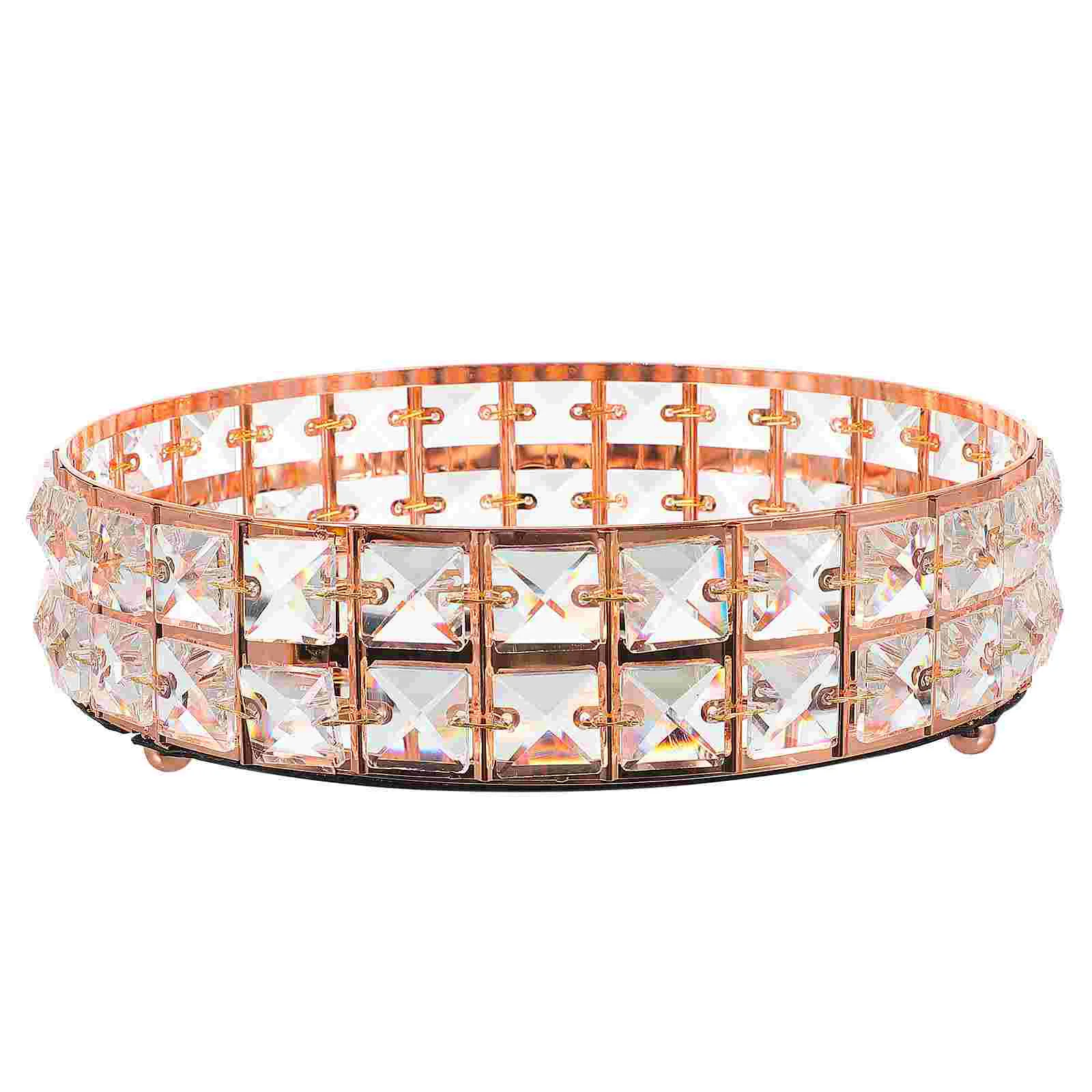 

Круглый зеркальный поднос, декоративный сервировочный поднос, поднос для хранения еды, поднос для туалетного столика