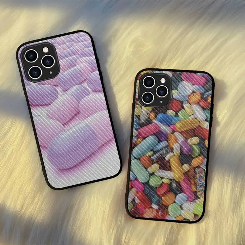 

Pill Phone Case Hard Leather Case for iPhone 11 12 13 Mini Pro Max 8 7 Plus SE 2020 X XR XS Coque