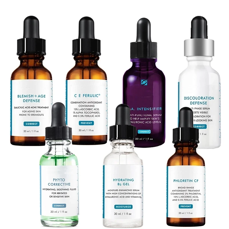 

Skin Discoloration Defense CE Ferulic Treatment Serum Phloretin CF HA Intensifier Hydrating B5 Gel Blemish Age Defense 30ml