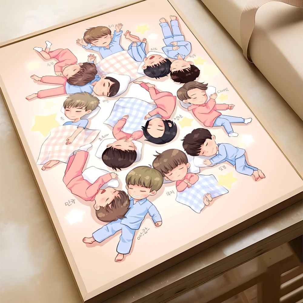 Семнадцать Kpop Ретро Плакат Растровая Крафт Бумага Diy Настенная Художественная