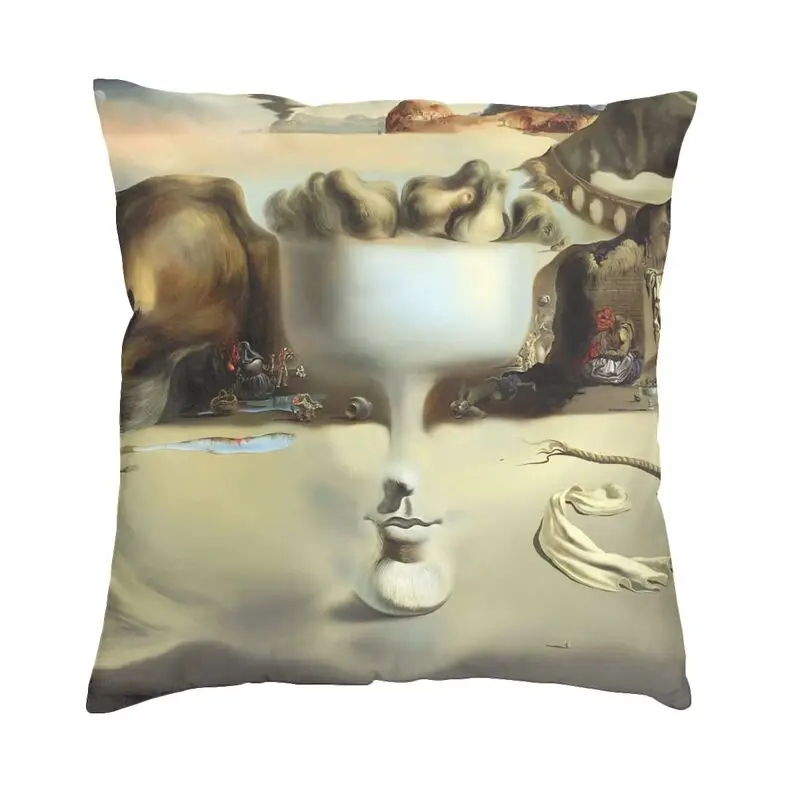 

Современная наволочка с изображением лица и фруктов на пляже, украшение для гостиной, подушка для стула Сальвадора Дали