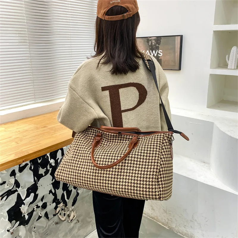 Fashion Pliad Women Handbag Bag Large Travel Bags Carry-on Luggage Duffle Bag Women Suitcase Tote Weekend Shoulder Bag