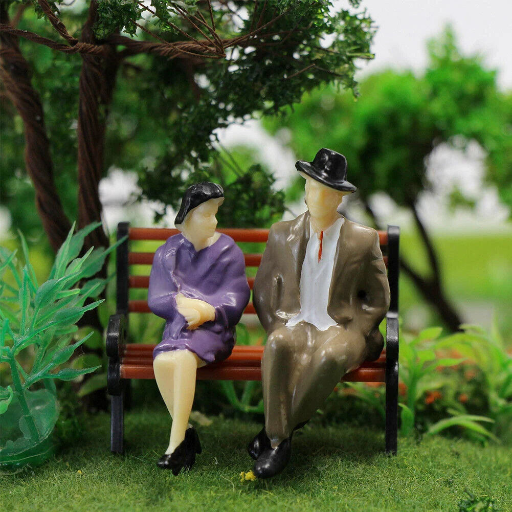 

48 Pcs Sitting Figures Scale 1:32 Model Figures People Track 1 Painted Scenes Modelling People Assorted Poses