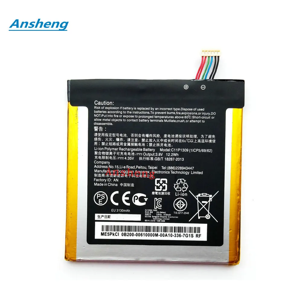 Оригинальный аккумулятор 3,8 в 3130 мАч C11P1309 для смартфона Asus Fonepad Note 6 Fonepad Note FHD6 K00G ME560CG