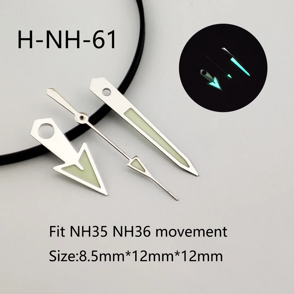 watch hands nh35 nh36 hands green luminous hands second hand watch accessories watch pointer Watch hands silver hands