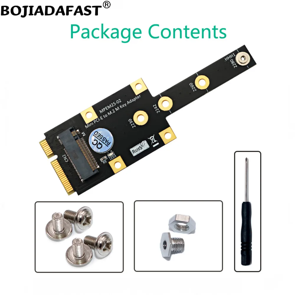 Интерфейс Mini PCI-E MPCIe для NGFF M.2 Key-M 2230 2242 2260 2280 M2 NVME SSD-адаптер-конвертер