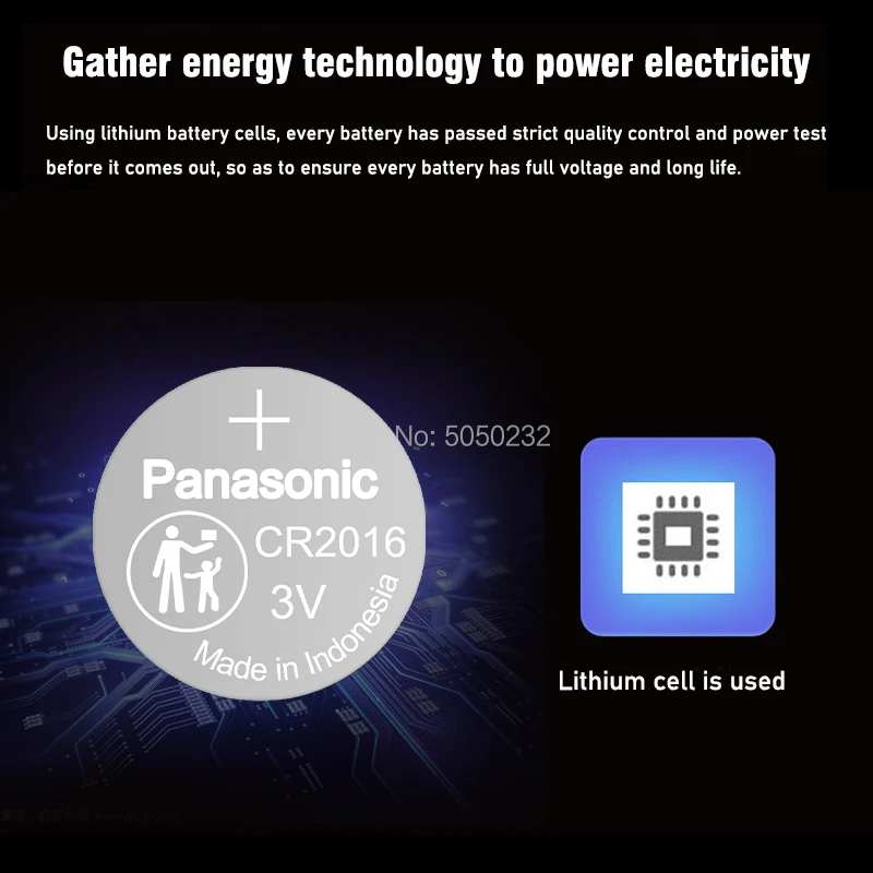 Оригинальный PANASONIC 3 шт./лот cr2016 BR2016 KCR2016 ECR2016 кнопочные элементы питания в монета