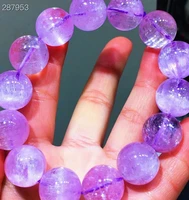 natural purple kunzite cat eye bracelet clear round beads 16 2mm crystal rare women men bracelet jewelry aaaaaaa