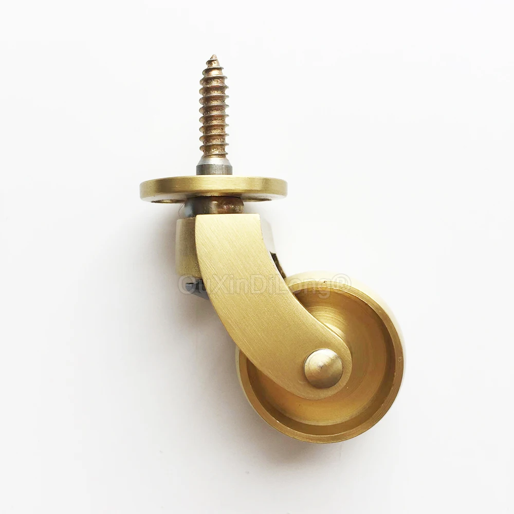 4 шт. 1 25 дюйма (32 мм) латунные ролики вращающиеся на 360 градусов винты колеса для