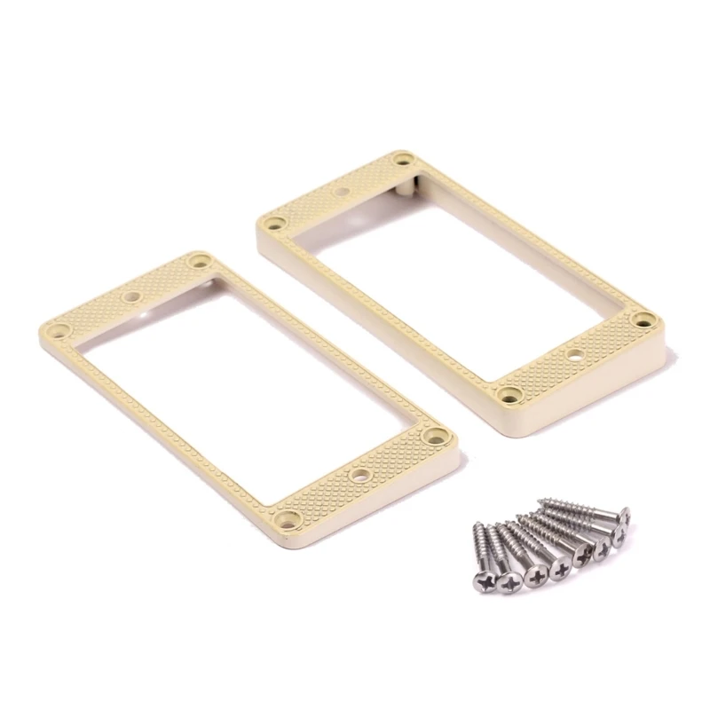 

2Pcs Zinc Alloy Humbucker Pickup Mounting Ring Flat Electric Guitar Pickup Frame R66E